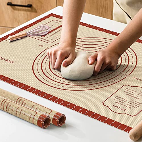 Comparison: Best Silicone Pastry Mat 3 26x16 Inch Extra Thick Silicone Baking Mat with Measurements, Non-slip and Reusable - For Cookies, Bread, Pastry