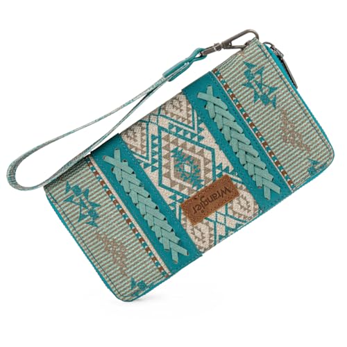Image of X Wrangler Wristlet Western Wallet Boho Aztec Credit Card Holder for Women