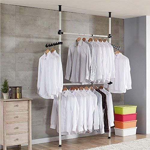 GOTOTOP Wardrobe Telescopic Clothes Hanger,Telescopic Shelf,Telescopic Wardrobe Clothes Hanger