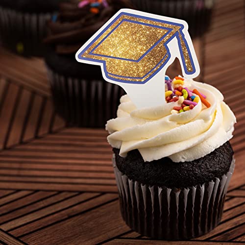 Didiseaon Topo De Bolo De Formatura 2023 Boné De Formatura Turma De 2023 Parabéns Cupcake Topper Ape