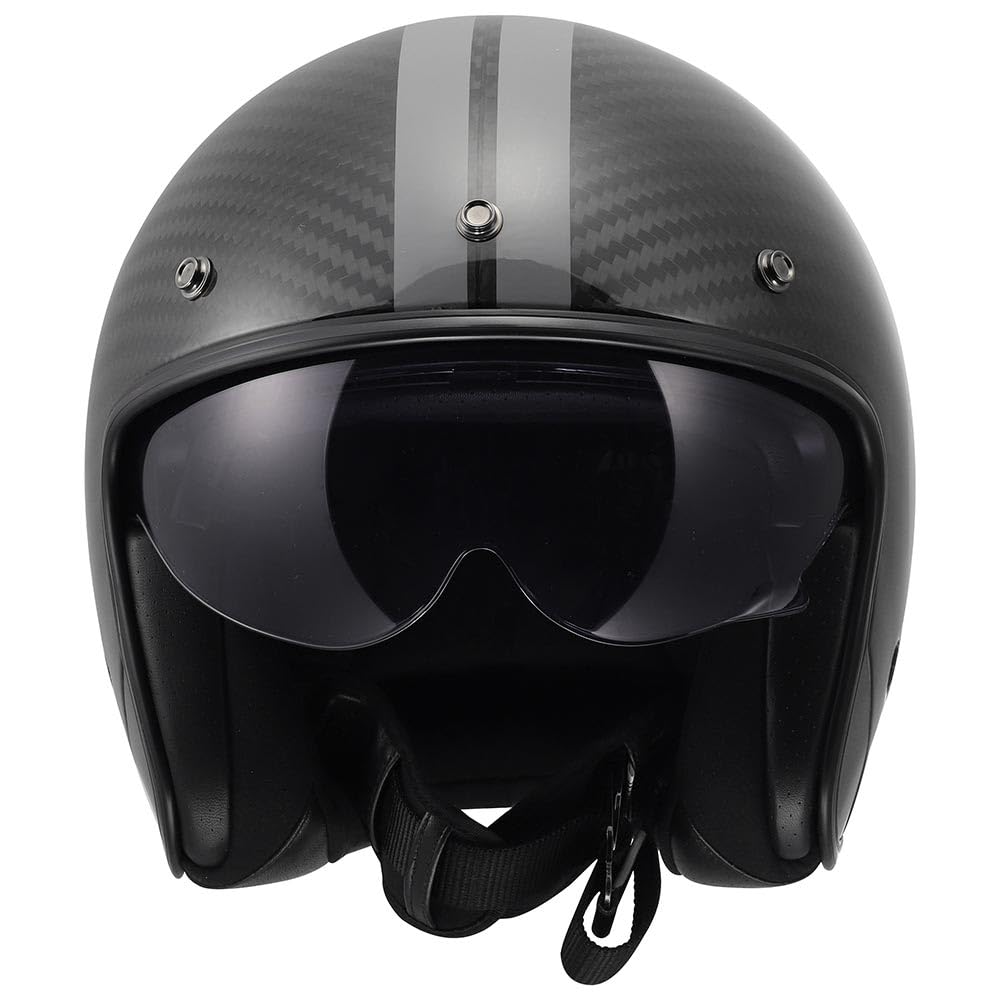 LS2, Casco Moto Jet BOB II CARBON STAR Grey, L