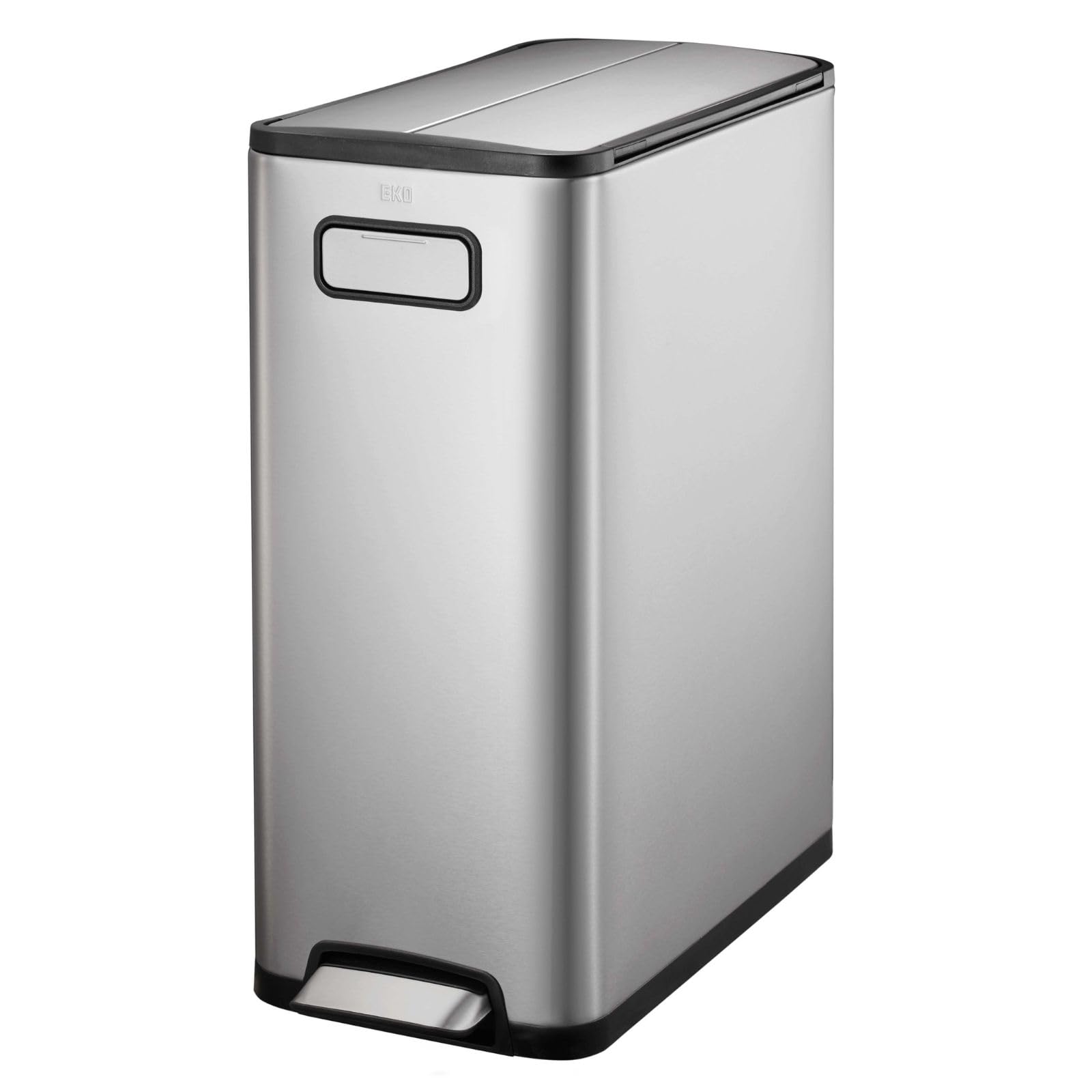 EKOEcofly Step Bin 45L, Metal, Matt S/S, 27.5 x 46 x 65 cm