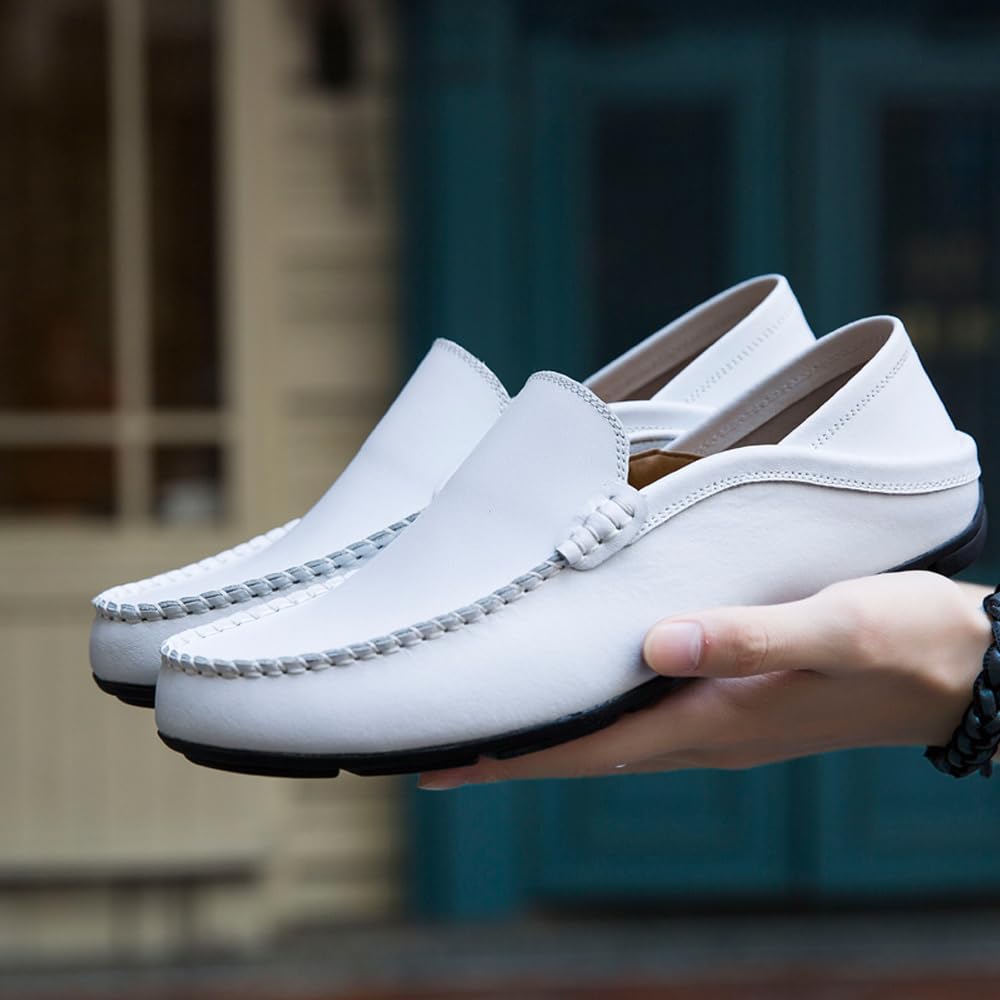 Mocassins Homme Cuir Slip on Penny Loafers LéGèRes Confort Chaussures de Conduite Plat Chaussures de Décontractées EU 39-EU 47