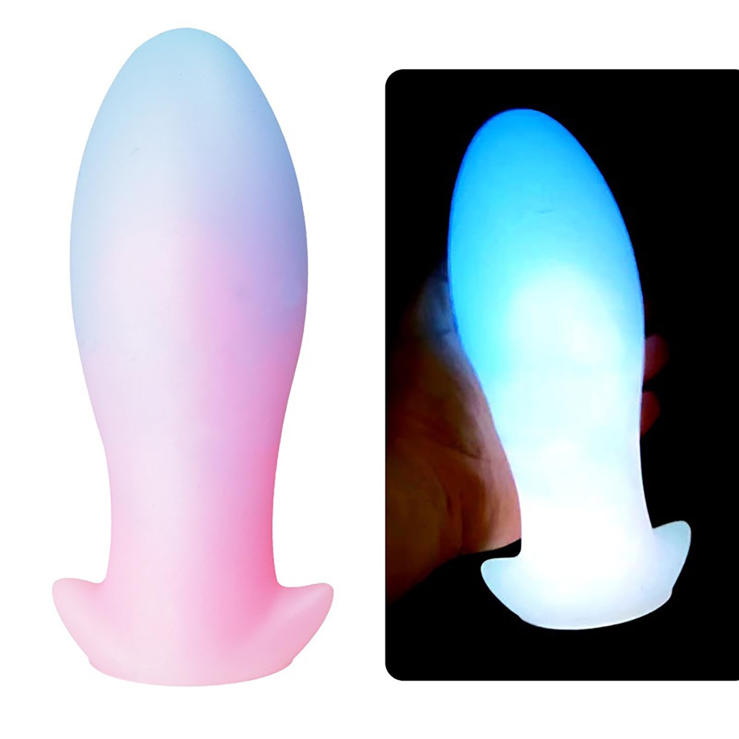 Dildo Anale in Silicone Liquido A Forma Di Uovo Sovradimensionato Plug Anale in Silicone Morbido Dildo Vaginale in Silicone Liscio Masturbatore Giocattoli Sessuali,Coloured/xxxl