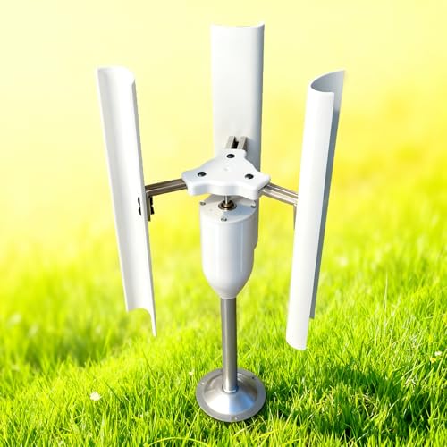 15V 3相永久磁石発電機、20W 垂直軸風力タービン ティーチングモデル アルミニウム合金+PVC製 室内装飾、科学実験、模型製作に最適(2PCS)