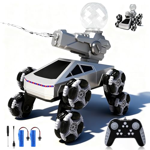 Remote Control Car, 2.4Ghz 8WD Rc Stunt Crawler Car with Automatic Demonstration, Water Squirting...