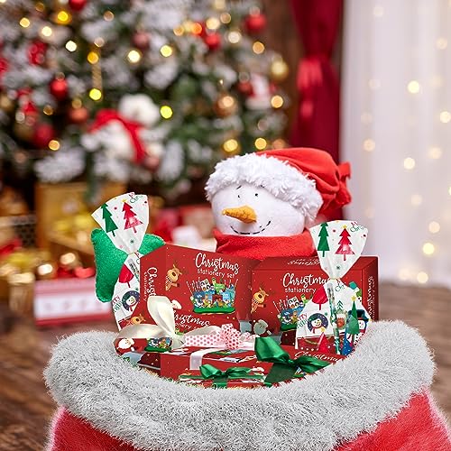BEARUN 168 PCS Christmas Party Favors for Kids, 24-Pack Christmas Stationery Set for Stocking Stuffers, Christmas-Themed Classroom Gift Exchange Carnival Events Class Reward Gifts and Prizes - Image 8