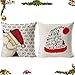 2 Pack Fundas navideñas para Cojines,Funda Almohada de Lino de Navidad,Funda de Almohada Navideñas para el Hogar,Decoracion Fundas Cojines de Navideños,Algodón Lino Throw Pillow Case (Q)