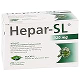 Hepar-SL 320 mg bei Verdauungsstörungen | 200 Hartkapseln + Detox Tee | befreit von Völlegefühl, Blähungen, krampfartigen Bauchschmerzen & Sodbrennen | mit Spezialextrakt der Königsartischocke | ab 12 Jahren
