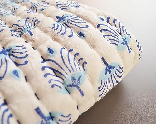 Couvre-lit bébé Kantha en coton fleuri Aashita Creations 1002