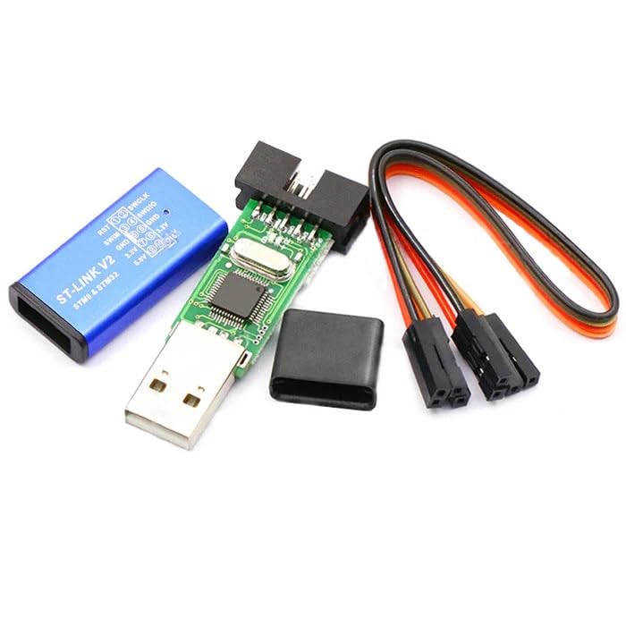 Image of ST Link V2 Programmer For STM8 and STM32 (Random Colour) -ChipTronicX