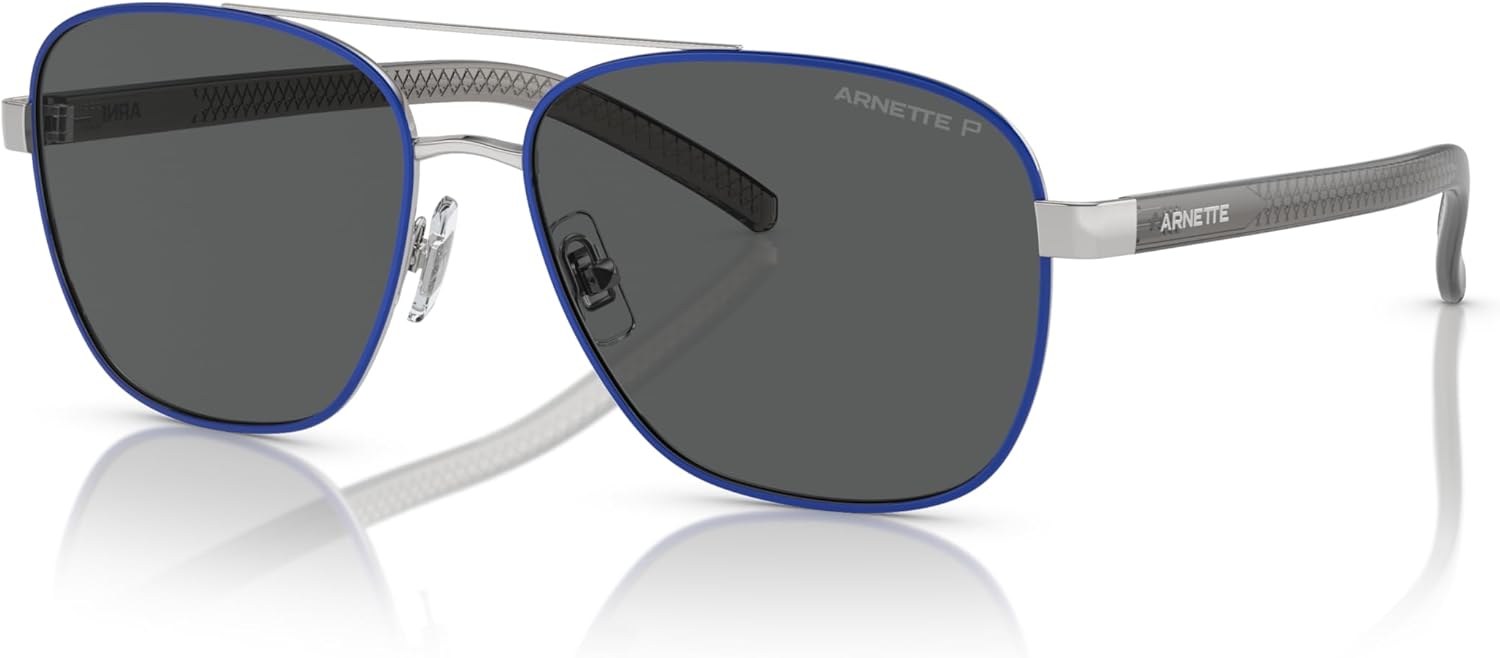 ARNETTE Man Sunglasses Gunmetal/Black Frame, Polarized Green Lenses, 59MM