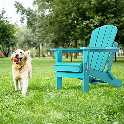 Image of RS Enterprises Chair Patio Chairs Lawn Chair Outdoor Chairs Painted Adirondack Chair Weather Resistant- Wooden (2, Blue)