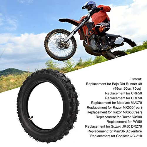 gernie 2,5–10 Zoll Offroad-Reifen und Schlauch-Set, Robuster Dirt Bike-Ersatzreifen, 2,75–10 Dirt Bike-Innenschlauch, für Baja Dirt Runner 49, CRF50, Motovox MVX70, MX, SX500,