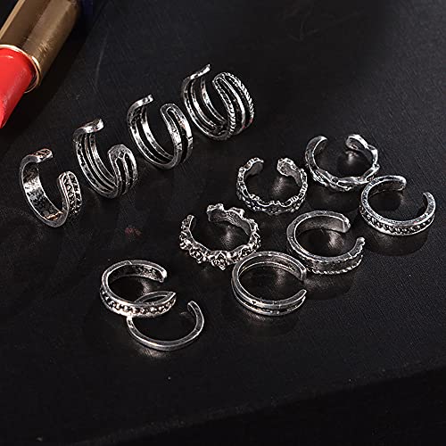 Zz Zinfandel 28 Pcs Toe Rings - Adjustable Rings Toe Rings For Women Open Vintage Retro Finger Wave Toe Ring Beach Foot Jewelry Set (Adjustable) #TOP5