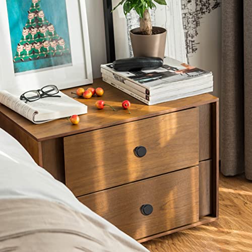 Yukai 10 Pack Knurling Kitchen Cabinet Knobs, Round Desk Drawer Handles, Kitchen Hardware Pulls (10, L-Diameter:30Mm-Black) #TOP2