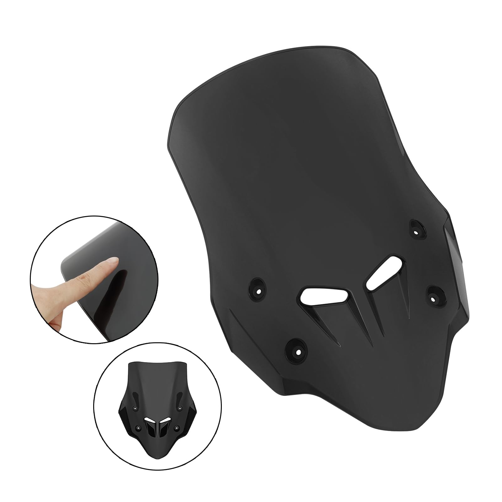 Parabrezza per moto Parabrezza in plastica Parabrezza passend für HONDA CB400X/CB500X 2019-2024 BLK#