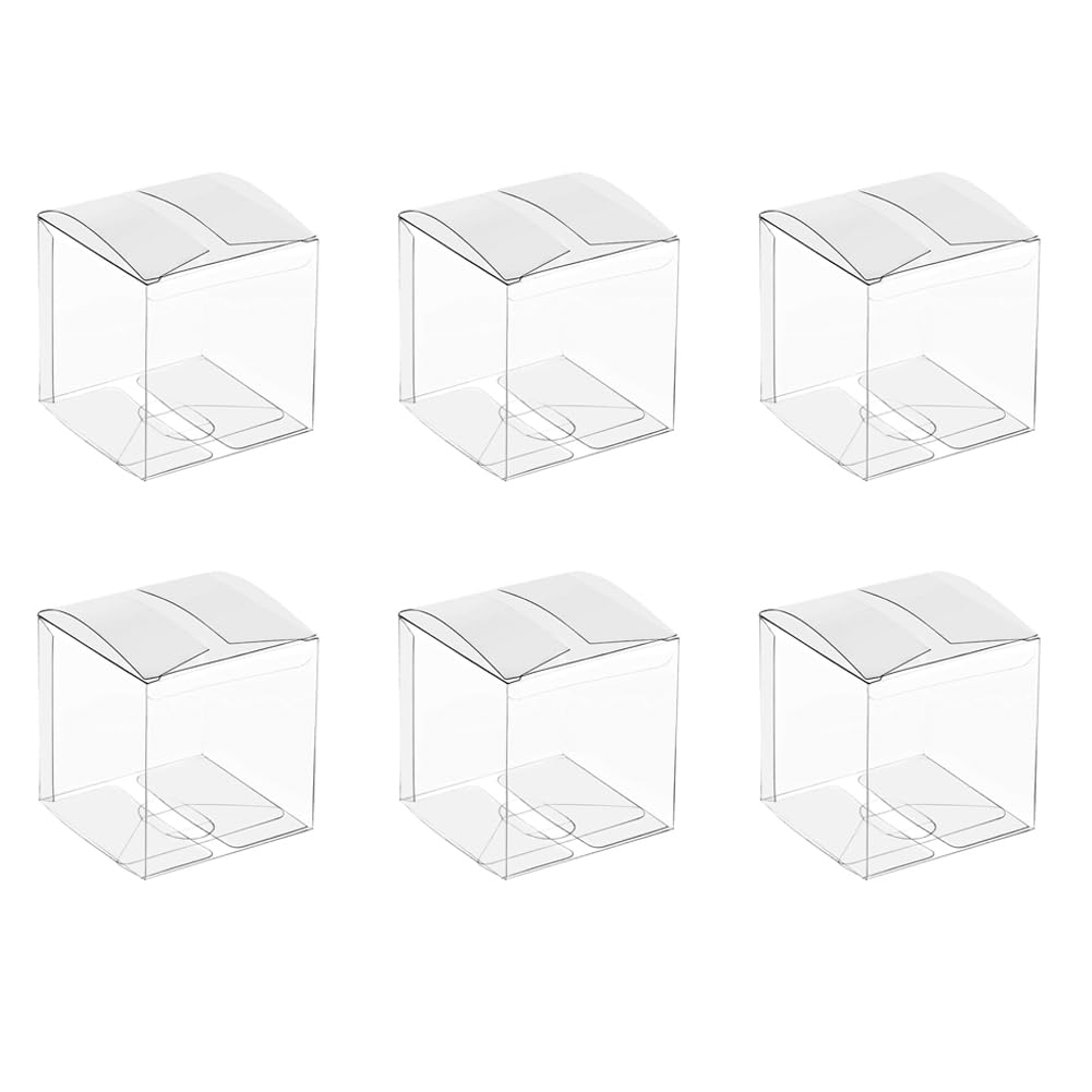 Boîte d'emballage en PVC transparent haute visibilité pour dragées et cadeaux de fête