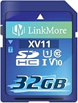 LinkMore XV13 SDXC Carte 128GB Compatible avec la caméra, PC, UHS-I, U3, V30, Class10, Lire la vitesse jusqu'à 95MB/s,Vitesse d'écriture jusqu'à 65MB/s