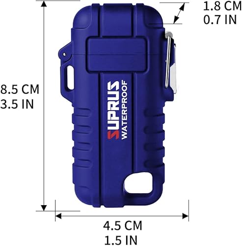 Miniatura 7 de SUPRUS Encendedor impermeable a prueba de viento, encendedor de plasma de arco, USB-C recargable con cuello expandible y flexible para exteriores,
