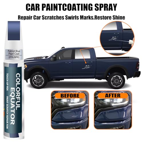Image of Patriot Blue Pearl-Coat(PPX /RPX) Touch Up Paint Compatible with Dodge Ram, Car Paint Pen Scratch Repair Two-In-One Touch Up Paint, Premium Car Scratch Remover for Deep Scratches