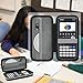co2CREA Carrying Case for Casio fx-CG100 / fx-CG50 ClassWiz Color Graphing Calculator, Protective Storage Box with Mesh Pocket for Cables, Pencil, Ruler (Black)