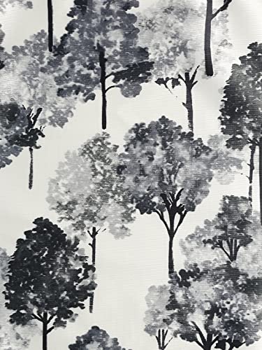 Image of Swayam 90% Blackout Polyester Window Curtain for Living Room & Bedroom | 5 Feet | Room Darkening Curtain with Eyelets | Pack of 1 | Tree Design - White