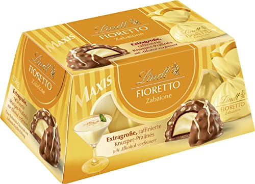 Lindt Fioretto Zabaione, Knusper Zabaione-Pralinen in Schokoladen-Geschenkbox, 4er-Pack (4 x 138 g)