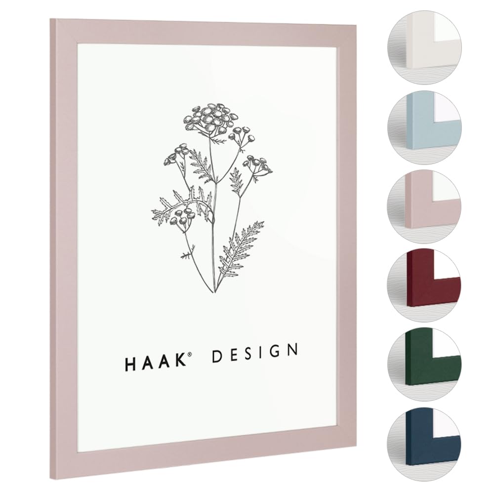 Haak Bilderrahmen modern stabil Miko Pastellrosa Pastell Rosa 80 X 121 cm Rahmen für Bilder Urkunden Poster Puzzle Pastell Farben