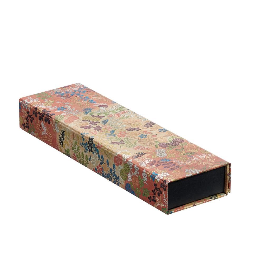 Kara-ori (Japanese Kimono) Pencil Case: Pencil Case with wrap closure, decorative printed cover paper