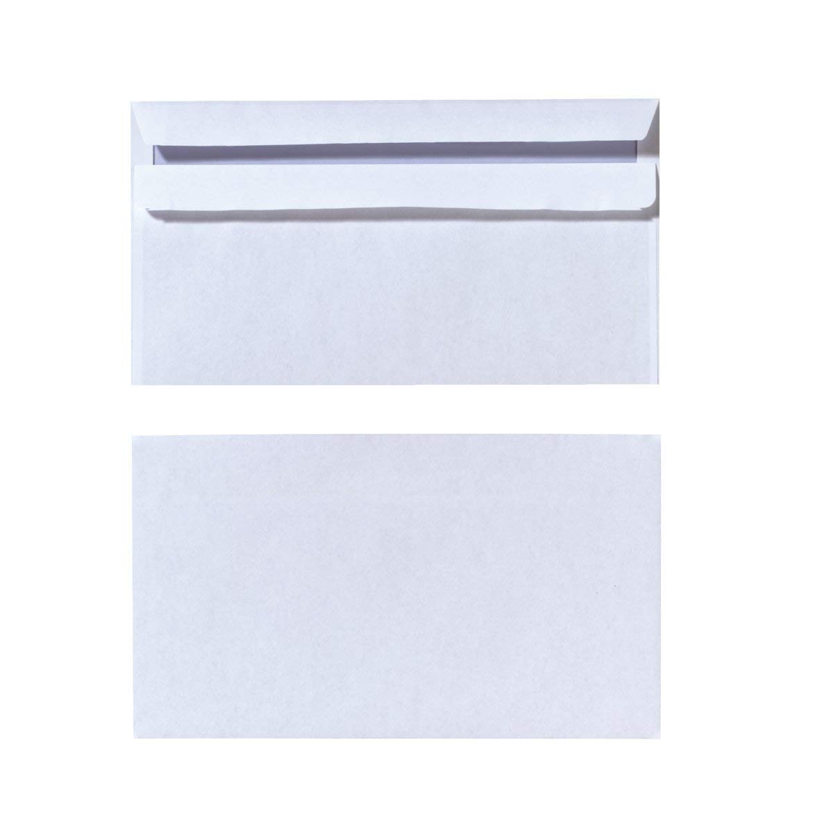 Herlitz 11285483 Briefumschlag Din Lang, selbstklebend ohne Fenster, 1000 Stück, Weiß