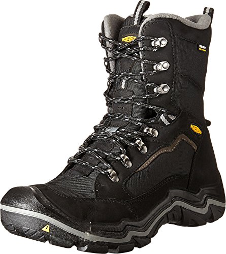 KEEN - Men's Durand Polar Waterproof, Insulated Winter Boots for Snow, Black/Gargoyle, 7 M US