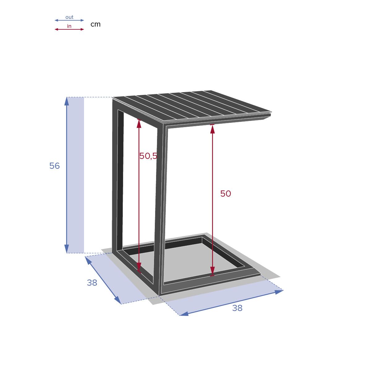 HESPERIDE - Table d'appoint Évasion Graphite