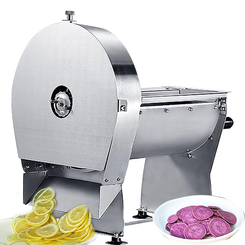 Cortador de frutas y verduras, grosor ajustable de 0 a 10 mm, cortador de alimentos de acero inoxidable para catering y uso doméstico