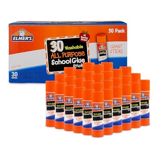 Elmer's All Purpose School Glue Sticks, Washable, 22 Grams, 30 Count