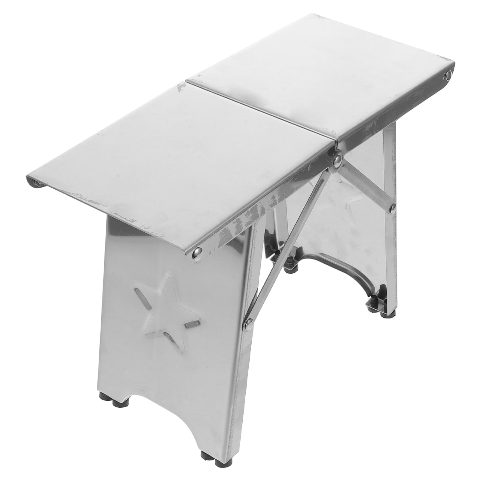Uonlytech Tabouret Pliant Portable en Acier Inoxydable Ultra Léger Capacité de Charge 100 Kg, Robuste et Facile à Installer pour Randonnée et Pêche