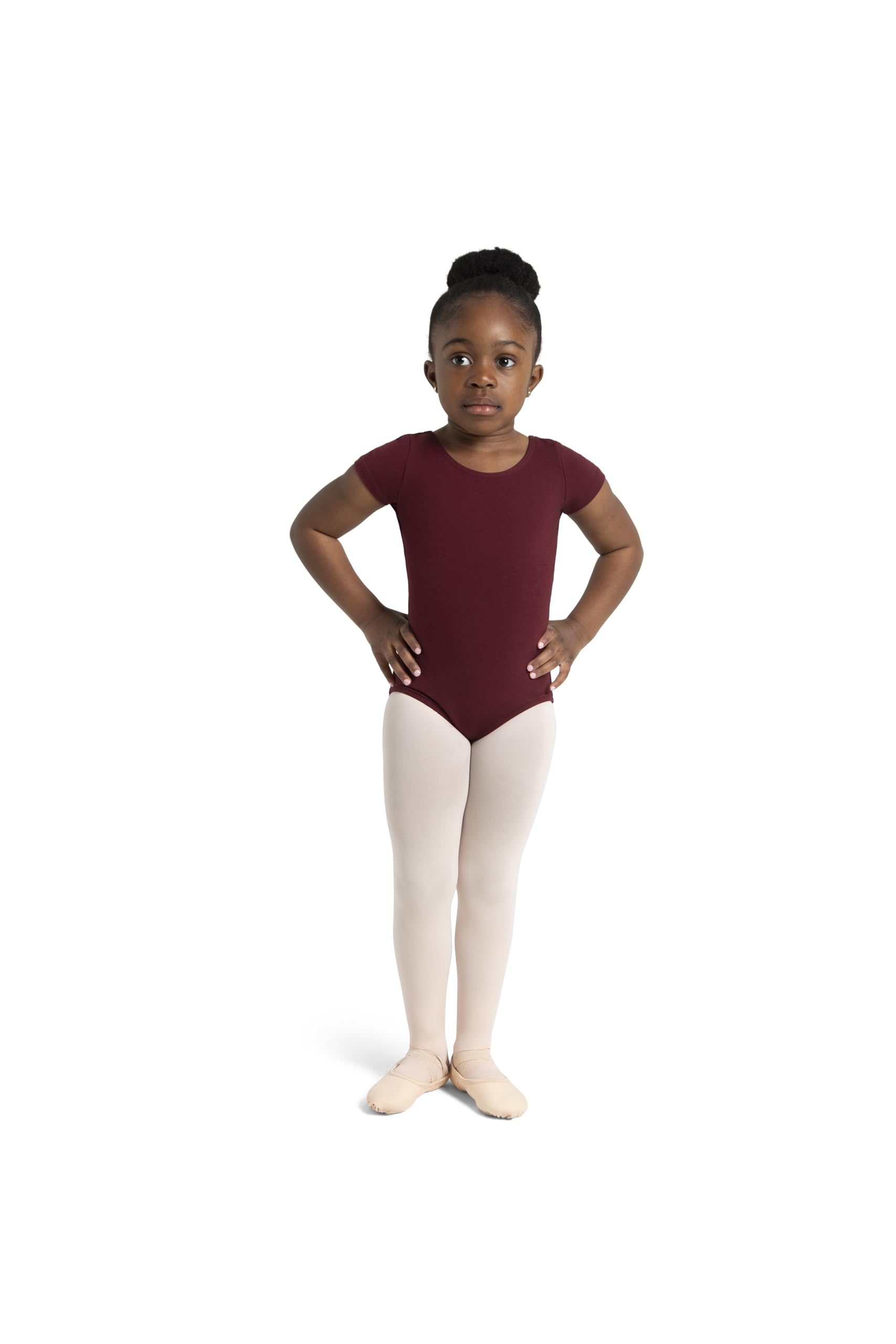 Capezio Leotardo clásico de manga corta para niñas