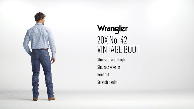 Wrangler Men's 20X No. 42 Vintage Boot Cut Jean, Sorrel, 28W