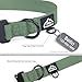 Tacwild Dog Collar for Large Dogs - Adjustable, Chew Proof Nylon Collar with Metal Quick Release Buckle and D-Ring for Dog Tags (Dark Green, L)