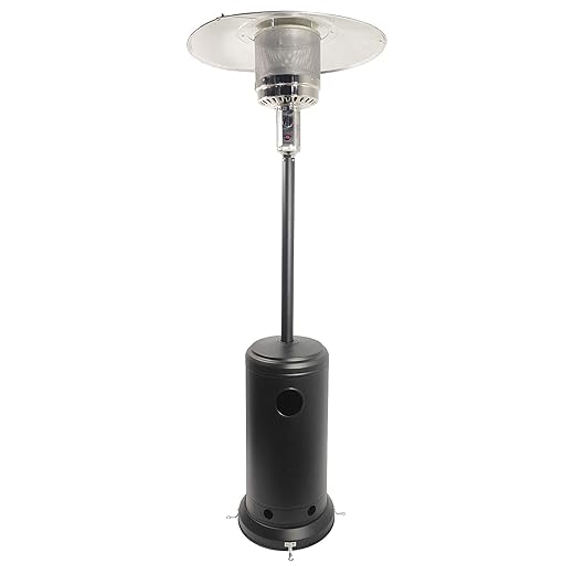 OSLO Patio Heater Outdoor Gas Heater Black Steel