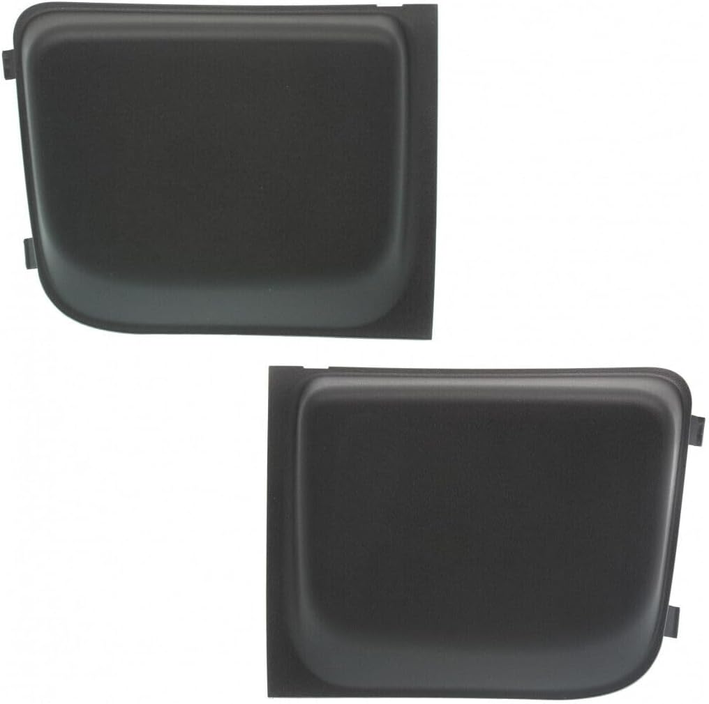 DAT AUTO PARTS Front Driver and Passenger Side Tow Hook Bezel Cover Pair Fits 2015-2018 Jeep Renegade SUV Models, Black Textured Plastic, Replaces CH1038174 CH1039174 5XB58LXHAA