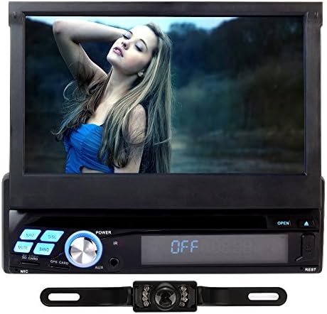 NAVISKAUTO Android 5.1 Lollipop 7 Inch Touchscreen Car Stereo Radio in Dash Single Din Car AVI/DVD/VCD/MP3/CD Player with Backup Camera Support Mirror Link/Air Play for iPhone6/6plus/5S/SW/BT/3G/WIFI