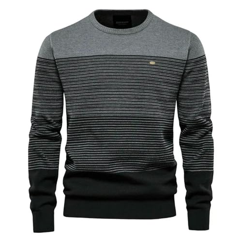 GETRICHHL Suéter para Hombre Camisa De Otoño E Invierno para Hombre, De Color Liso, con Cuello Alto, Gruesa, Holgada, De Talla Grande-Gris-M-Gris-Size XXXL 88-95kg
