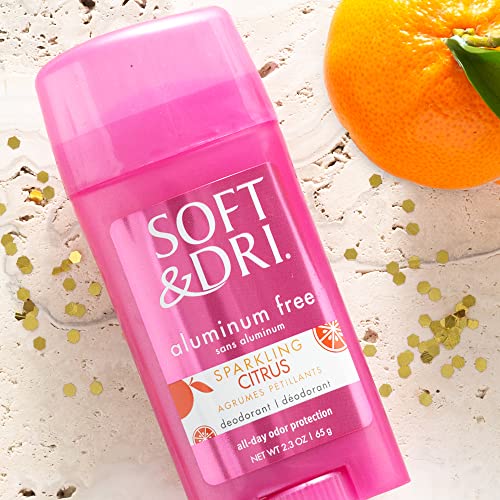 Soft & Dri Sparkling Citrus Deodorant 2.3 Ounce Aluminum-Free (65Ml) (3 Pack) #TOP1