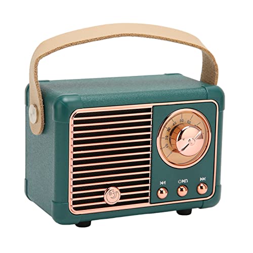 Annadue Haut-Parleur Rétro, Transmission Rapide, Son Stéréo HiFi, Haut-Parleur Vintage Portable avec Son à 360 Degrés pour Une Utilisation en Extérieur, Connexion 5.0, jusqu'à 3 Heures