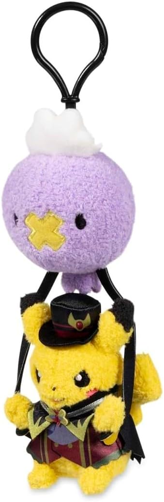 Pokémon Center: Pikachu & Drifloon Halloween Ghost Chateau Poké Plush Key Chain