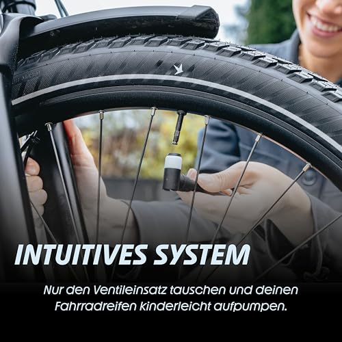 Schwalbe Clik Valve Conversion Set – Umrüstset für Sclaverand/SV-Ventile – Innovation zum Aufpumpen von Fahrradreifen – Ansicht 3