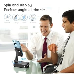 TechGlow Gifts for Men Women Foldable Cellphone Stand with Bluetooth Speaker Power Bank 360° Rotatable Phone Stand Birthday Gift Idea for Mom Dad Cool Tech Gifts TechGlow Gifts for Men Women Foldable Cellphone Stand with Bluetooth Speaker Power Bank 360 Rotatable Phone Stand Birthday Gift Idea for Mom Dad Cool Tech Gifts