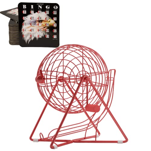 MR CHIPS Bingo Cage Only Plus 10 Bingo Cards with Sliding Windows