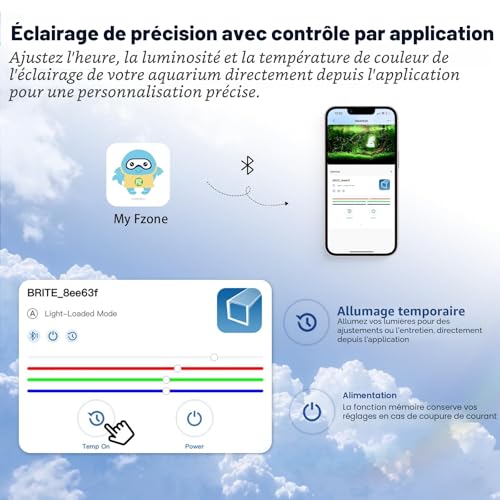 Éclairage LED aquarium connecté avec cycle lever et coucher de soleil - 3